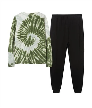 Set pijama cu top lung